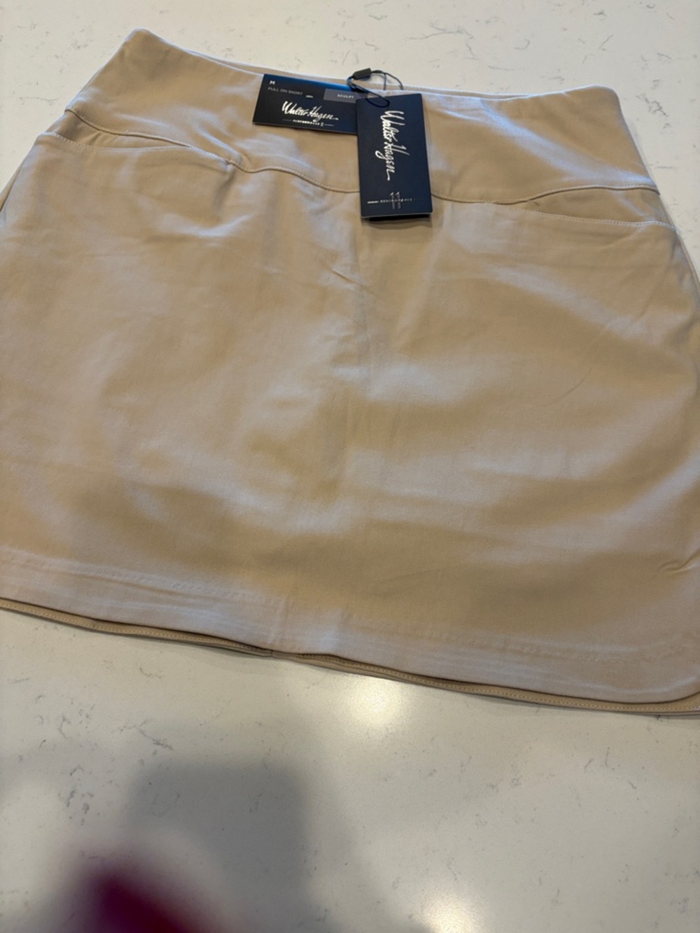Walter Hagen Beige Stretch Mini Skirt